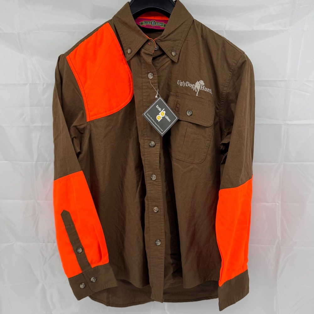 Bob Allen Hunting Shirt Womens L Brown Orange UglyDog Shooting HU127W New - Picture 2 of 12